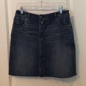Denim button skirt